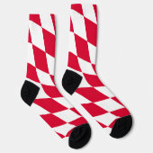 Rot-Weiß-Bayern-Muster für die Diamantflagge Socken (Rechts)