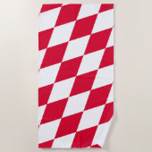 Rot-Weiß-Bayern-Muster für die Diamantflagge Strandtuch (Vorderseite)