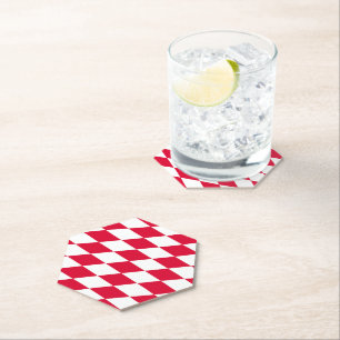 Rot-Weiß-Bayern-Muster für die Diamantflagge Untersetzer