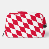 Rot-Weiß-Bayern-Muster für die Diamantflagge Waschbeutel (Rückseite)