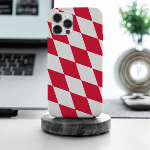 Rot-Weiß-Bayern-Rautenflaggen-Muster iPhone 15 Pro Max Hülle