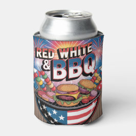 Rot Weiß & BBQ Dosenkühler