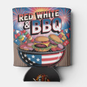 Rot Weiß & BBQ Dosenkühler (Rückseite)