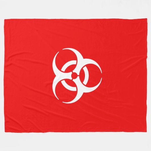Rot-Weiß-Biogefährdung Fleecedecke (Vorderseite (Horizontal))