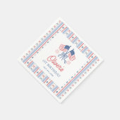 Rot, Weiß & Blau 4. Juli 1. Geburtstag Serviette (Ecke)