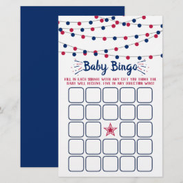 Rot, Weiß & Blau 4. Juli Babydusche Bingo