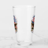 Rot Weiß Blau 4. Juli Bierglas Glas (Links)