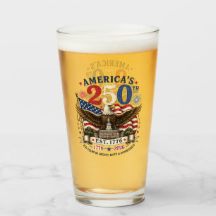 Rot Weiß Blau 4. Juli Bierglas Glas