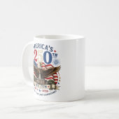 Rot Weiß Blau 4. Juli Kaffeetasse (Vorderseite Links)