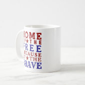 Rot Weiß Blau 4. Juli Kaffeetasse (Vorderseite Links)