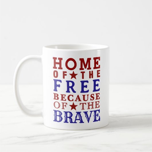 Rot Weiß Blau 4. Juli Kaffeetasse (Links)