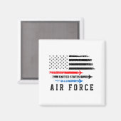 Rot Weiß Blau Air Force Überflug Stolz Amerikanisc Magnet (Vorderseite/Rückseite)