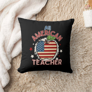 Rot Weiß Blau All American Lehrer Apfel Kissen