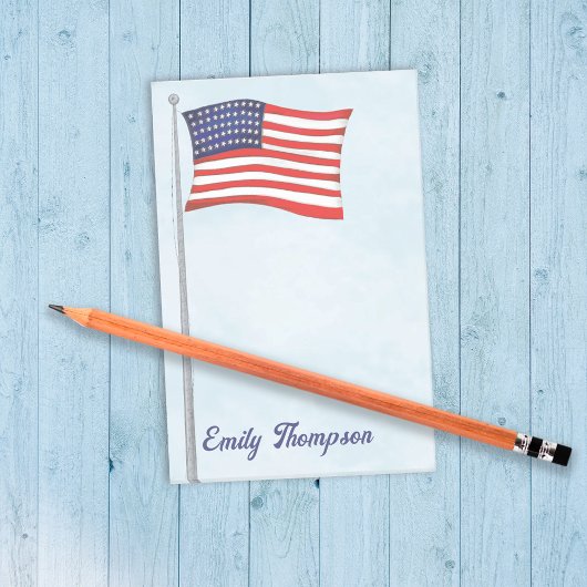 Rot-Weiß-Blau-Amerikanische-Flagge individuell Post-it Klebezettel