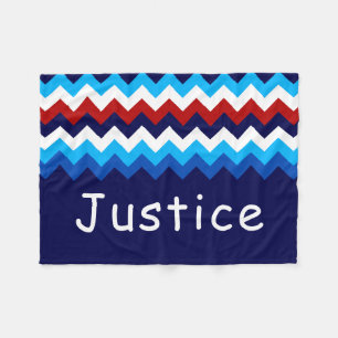 Rot Weiß Blau Chevron Individuelle Kleine Fleece-D Fleecedecke