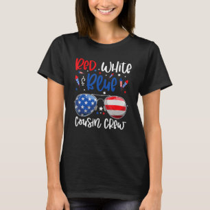 Rot Weiß & Blau Cousin Crew 4. Juli Kinder USA T-Shirt