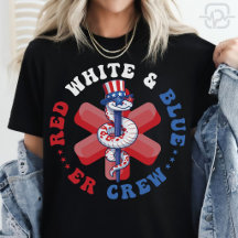 Rot Weiß Blau ER-Team Patriotische Krankenschweste