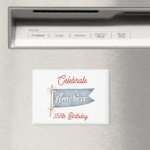Rot Weiß Blau Feiern Amerika Magnet (In Situ (Geschirrspüler))
