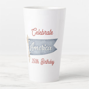 Rot Weiß Blau Feiern Amerika Milchtasse