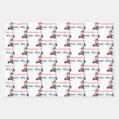Rot-Weiß-Blau-Festparty Geschenkpapier Set (Vorderseite)