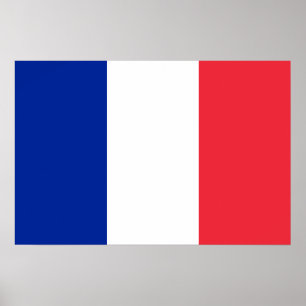 Rot-Weiß-Blau-Flagge Frankreichs Poster