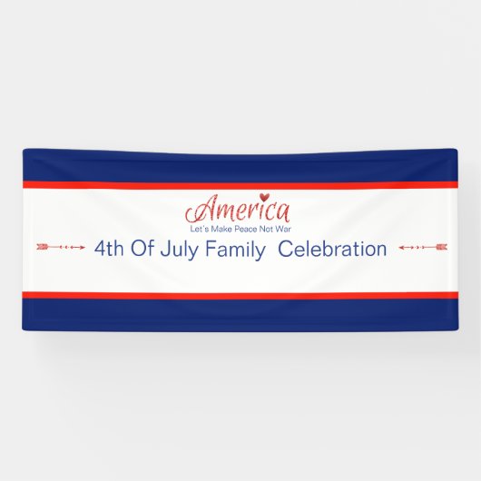 Rot, weiß, blau, Flagge, Sterne, Pfeile, 4. Juli Banner (Horizontal)
