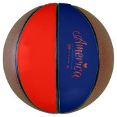 Rot, weiß, blau, Flagge, Sterne, Pfeile, 4. Juli Basketball (Vertikal)