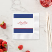 Rot, weiß, blau, Flagge, Sterne, Pfeile, 4. Juli Serviette (Beispiel)
