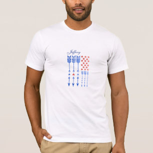 Rot, weiß, blau, Flagge, Sterne, Pfeile, 4. Juli T-Shirt