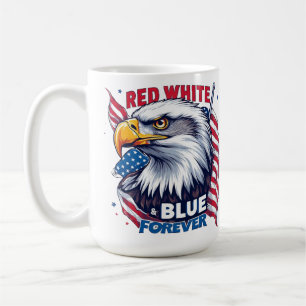 Rot Weiß & Blau Forever Amerikanische Flagge Patri Kaffeetasse