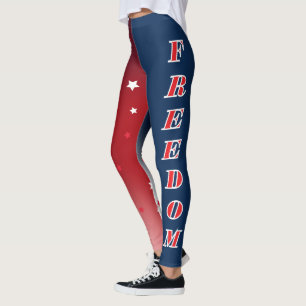 Rot Weiß Blau Freiheit Leggings