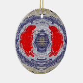 Rot-Weiß-Blau-Gedenkstätte Keramik Ornament (Rechts)