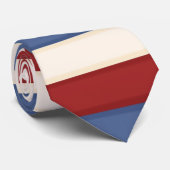 Rot/weiß/blau gestreift 5 Männer-Krawatte Krawatte (Gerollt)