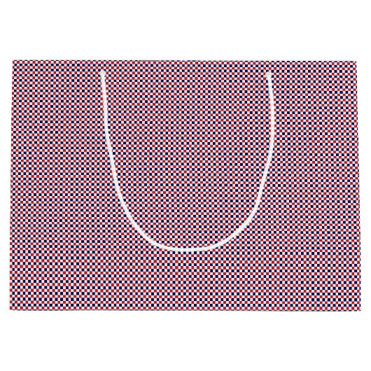 Rot, weiß, blau GINGHAM-GIFT BAG L Große Geschenktüte (Vorderseite)