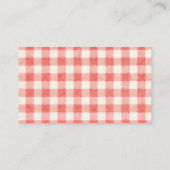 Rot Weiß Blau Gingham-Windel-Raffle-Ticket Begleitkarte (Rückseite)
