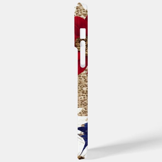 ROT-WEISS-BLAU-GOLD-GLITZER SIEHT SONNENBLUMEN AUS Case-Mate iPhone HÜLLE (Rückseite / Links)