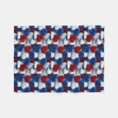 Rot-Weiß-Blau-Herzen-Decke Fleecedecke (Vorderseite (Horizontal))