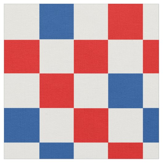 Rot Weiß Blau Kariertes Musterdesign  Stoff (Nahaufnahme)