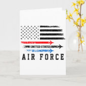 Rot Weiß Blau Luftwaffe Überflug Stolz Amerikanisc Karte (Gelbe Blume)