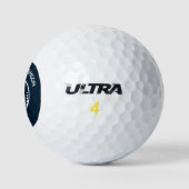 Rot-Weiß-Blau-Monogramm Golfball (Logo)