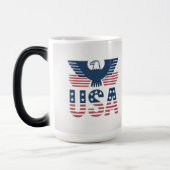 Rot Weiß Blau Morphing USA Tasse (Links)