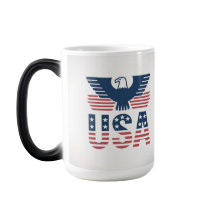Rot Weiß Blau Morphing USA Tasse