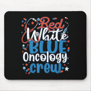 Rot Weiß Blau Onkologie Krankenschwester Arzt Kreb Mousepad