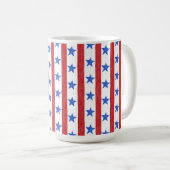 Rot Weiß & Blau Patriotisch Kaffeetasse (VorderseiteRechts)