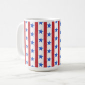 Rot Weiß & Blau Patriotisch Kaffeetasse (Vorderseite Links)