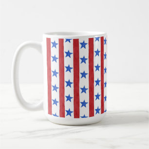 Rot Weiß & Blau Patriotisch Kaffeetasse