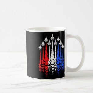 Rot Weiß Blau Patriotische Jets USA-Flagge Männer Kaffeetasse