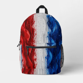 Rot Weiß Blau patriotischer Rucksack