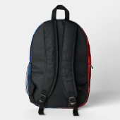 Rot Weiß Blau patriotischer Rucksack (Rückseite)