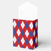 Rot, Weiß, Blau Raute 1-FAVOR BOX Zelt Geschenkschachtel (Geöffnet)